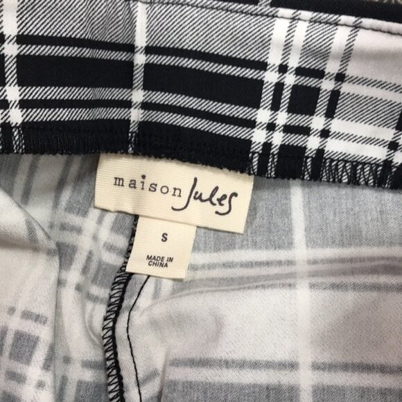Maison Jules Plaid Pull-On Ponte-Knit Pants - Picture 3 of 6